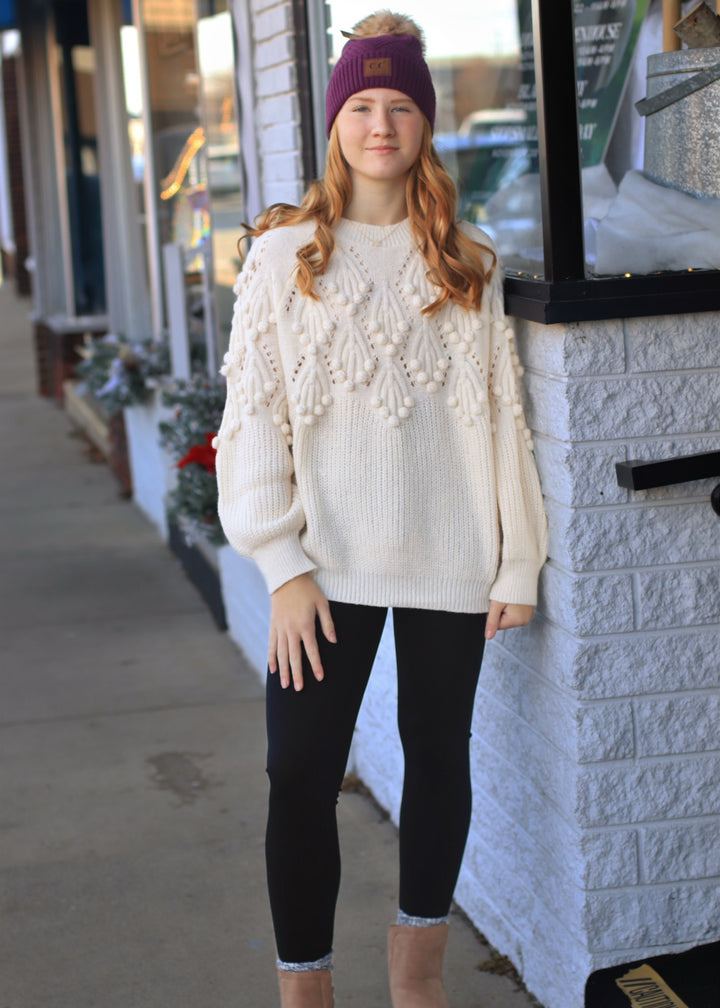 January Pom Sweater Top