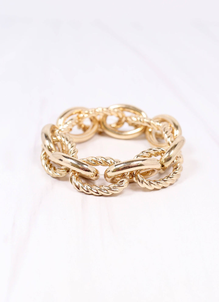 Cates Link Stretch Bracelet GOLD