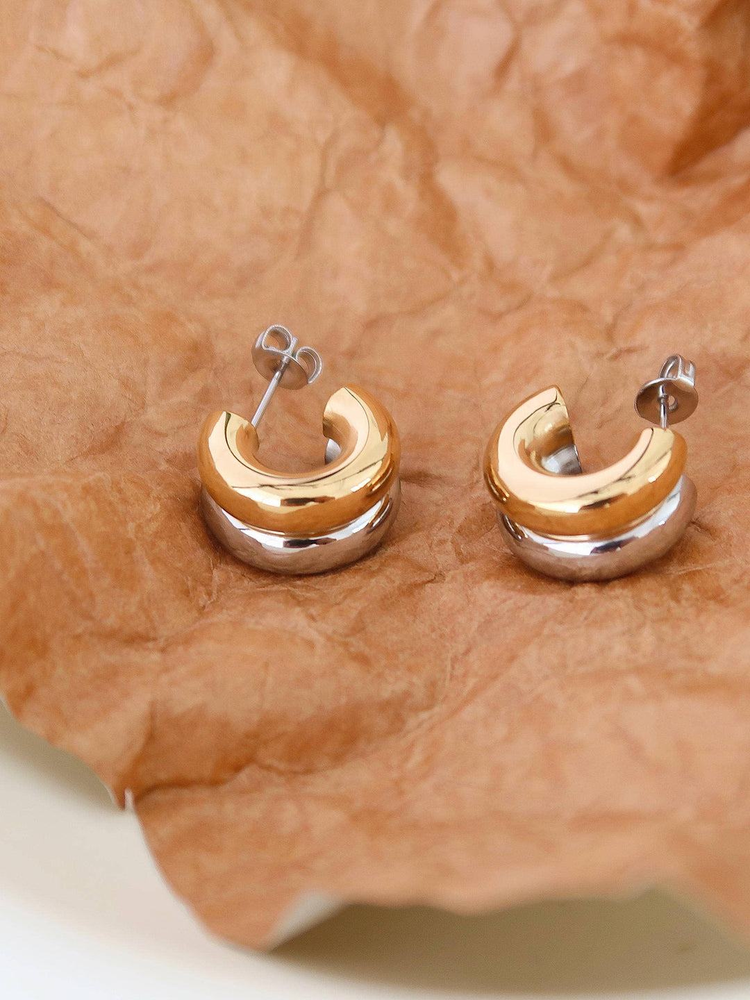 Emma Non-Tarnish Double C-Hoop Earring