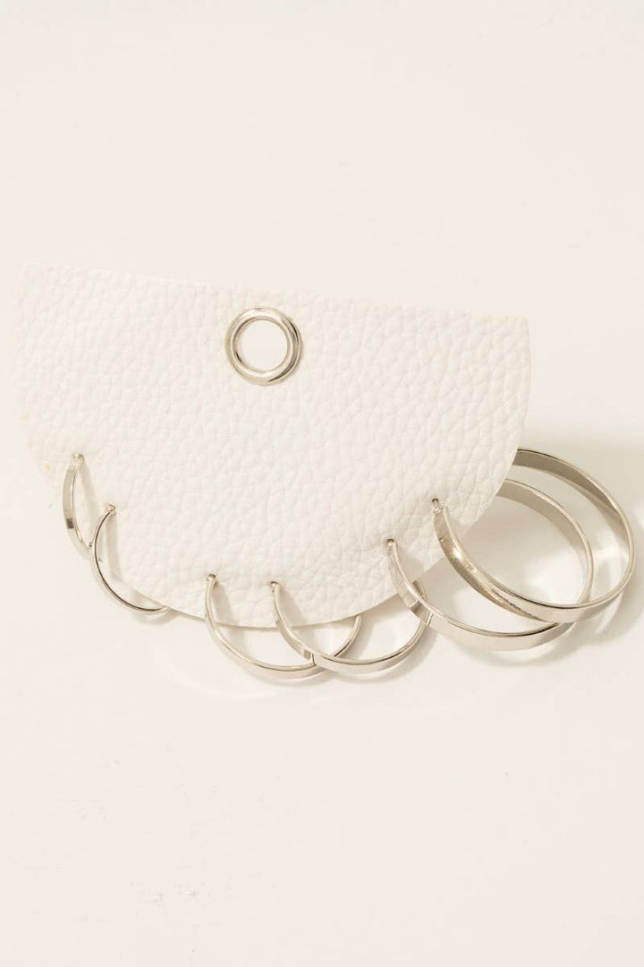 Three Pair Solid Hoop Earrings Set