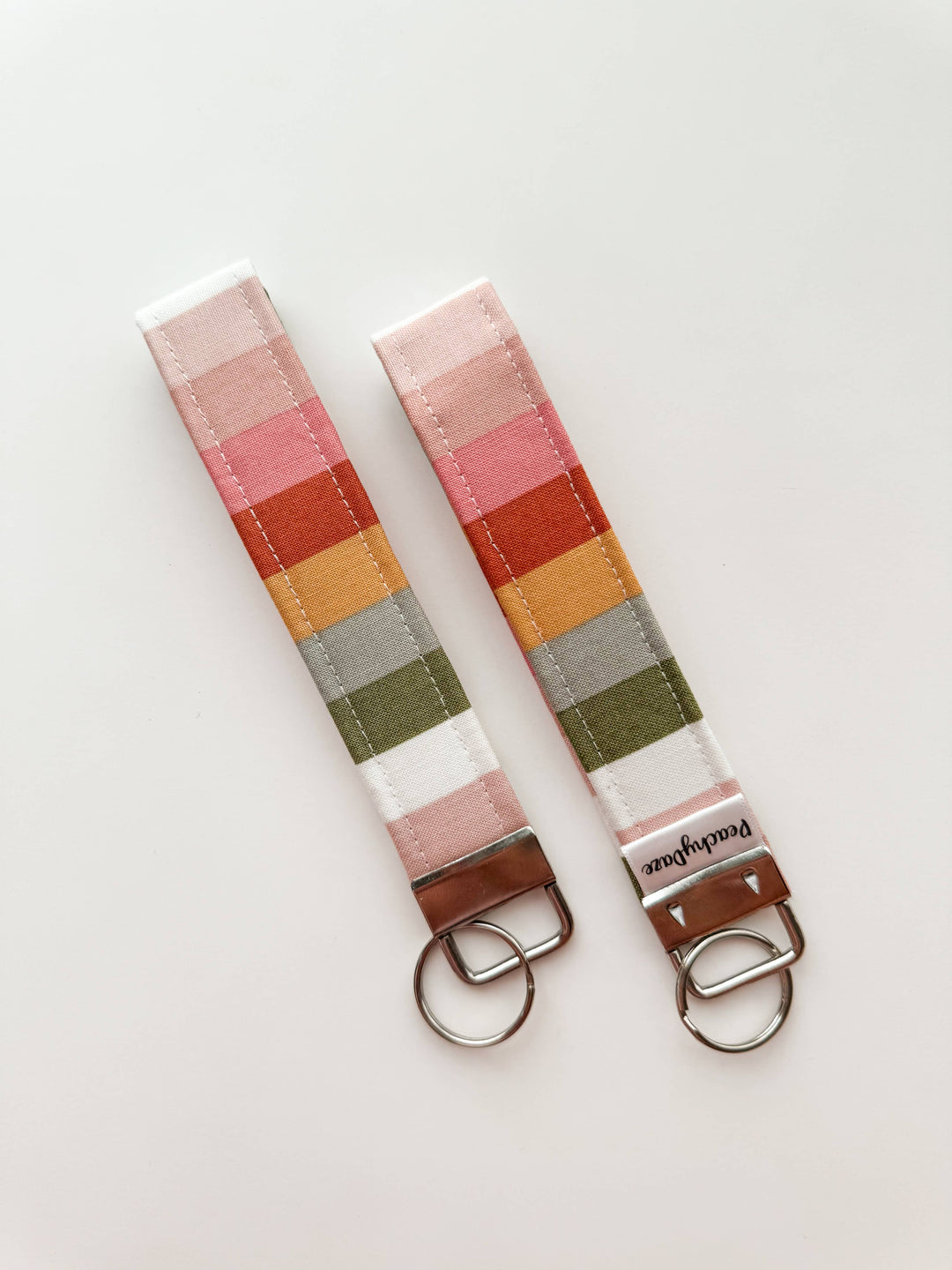 Striped Keychain Wristlet