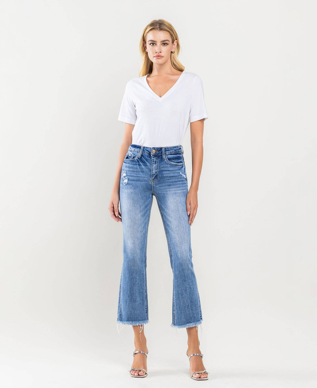 Amber High Rise Kick Back Flare Jeans