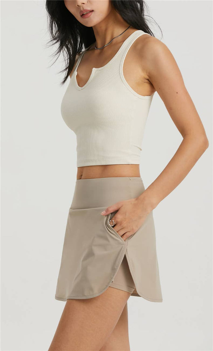 CLEARANCE FINAL SALE Hera Molded Cup Ribbed Everyday Tank Top