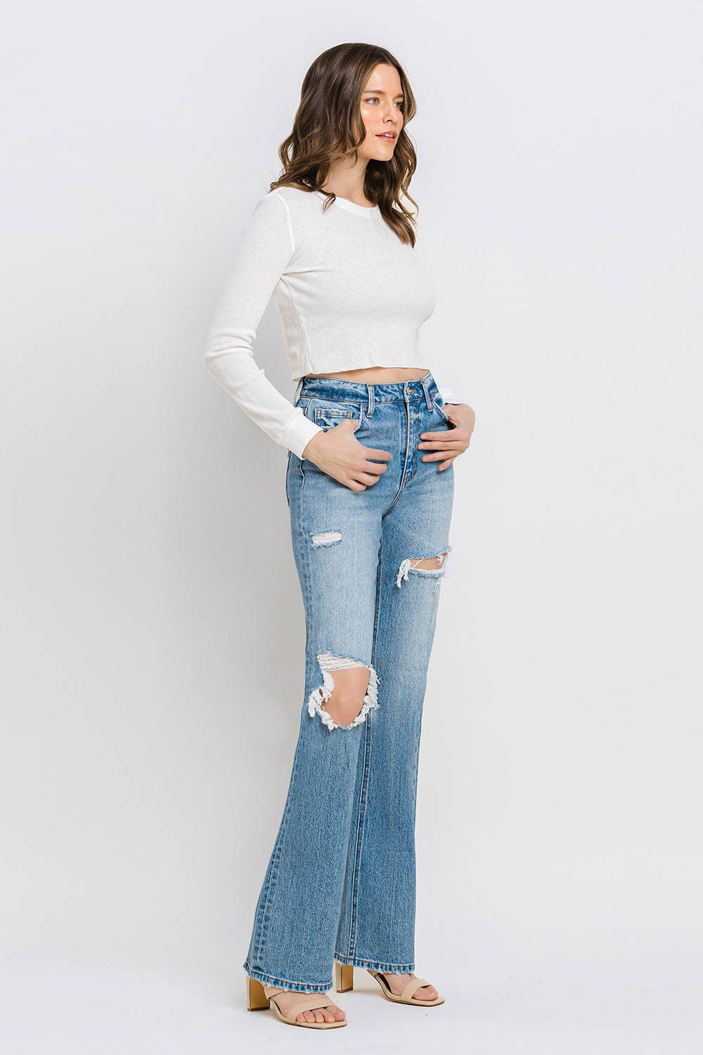 Satisfying Super High Rise Straight Denim Jeans