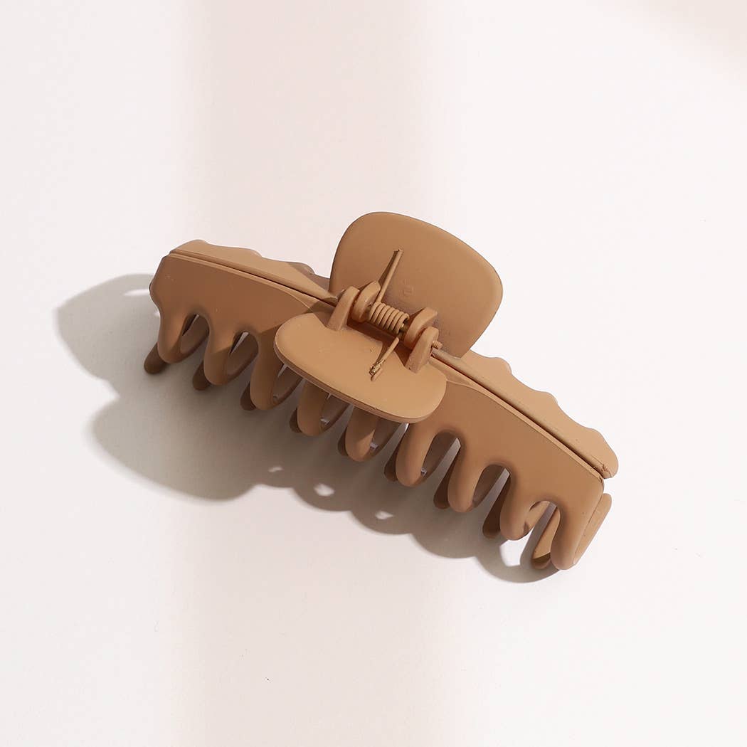 Solid Colored Oval Large Hair Claw Clips