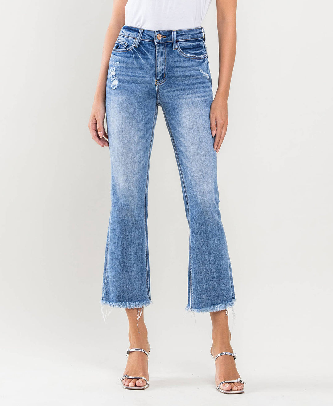 Amber High Rise Kick Back Flare Jeans