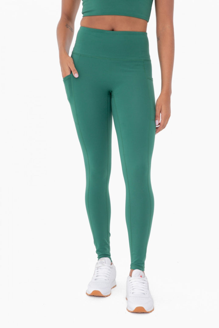 CLEARANCE FINAL SALE Sweetheart Highwaist Pocket Leggings in Hunter Green