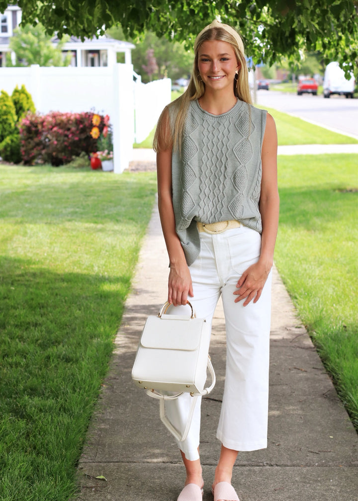 Fair Chance Cable Sweater Vest