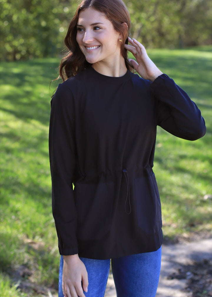 Boxy Brushed Bungee Tunic Top