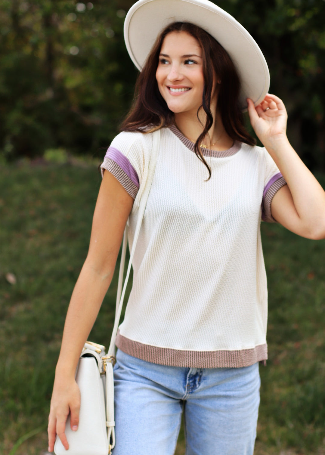 CLEARANCE FINAL SALE Cormac Ribbed Top in Cream