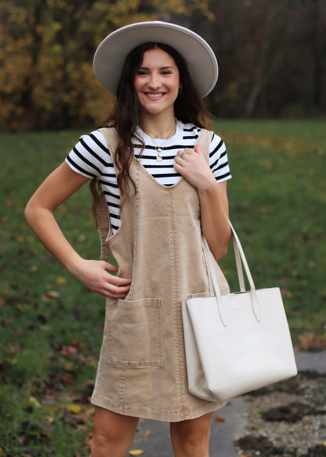 Cameron Stretched Denim Overall Mini Dress