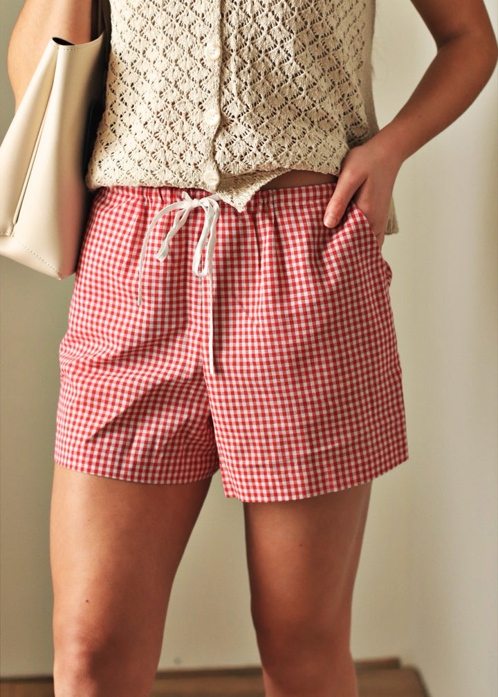 Gingham Casual Shorts