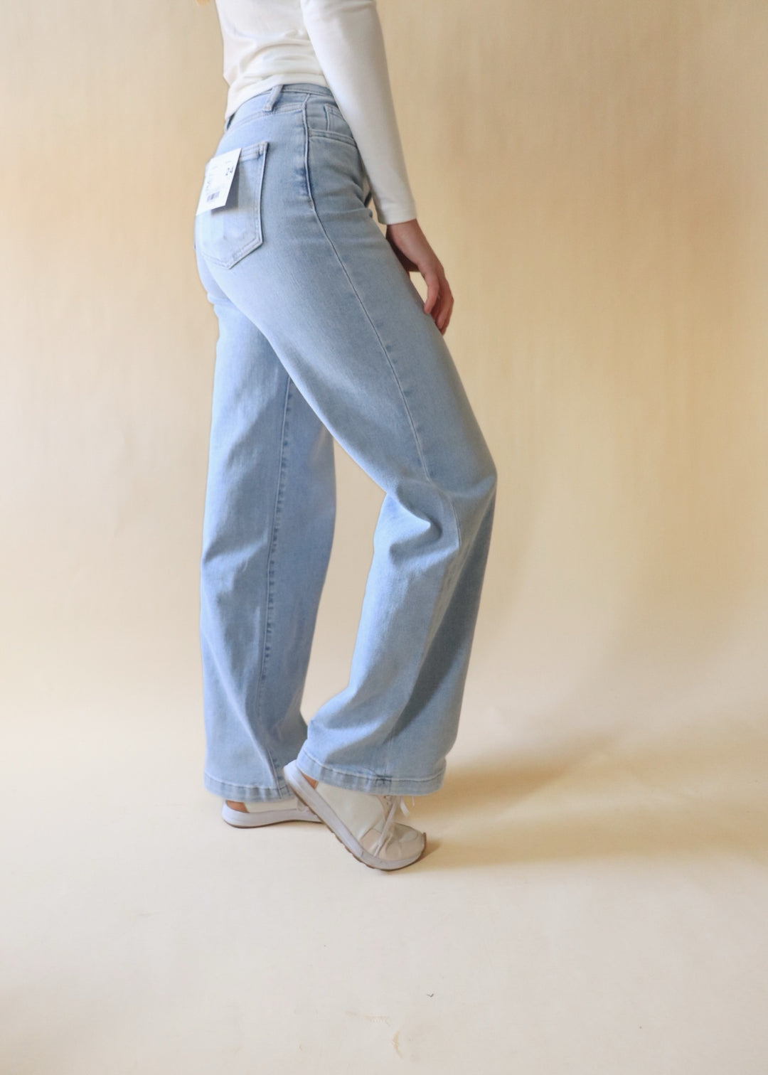 Optimistic High Rise Wide Leg Denim Jeans