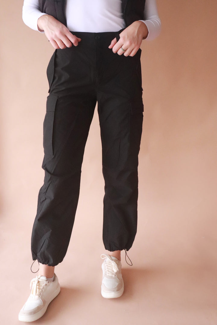 CLEARANCE FINAL SALE Cargo Pants With Elastic Waist Band