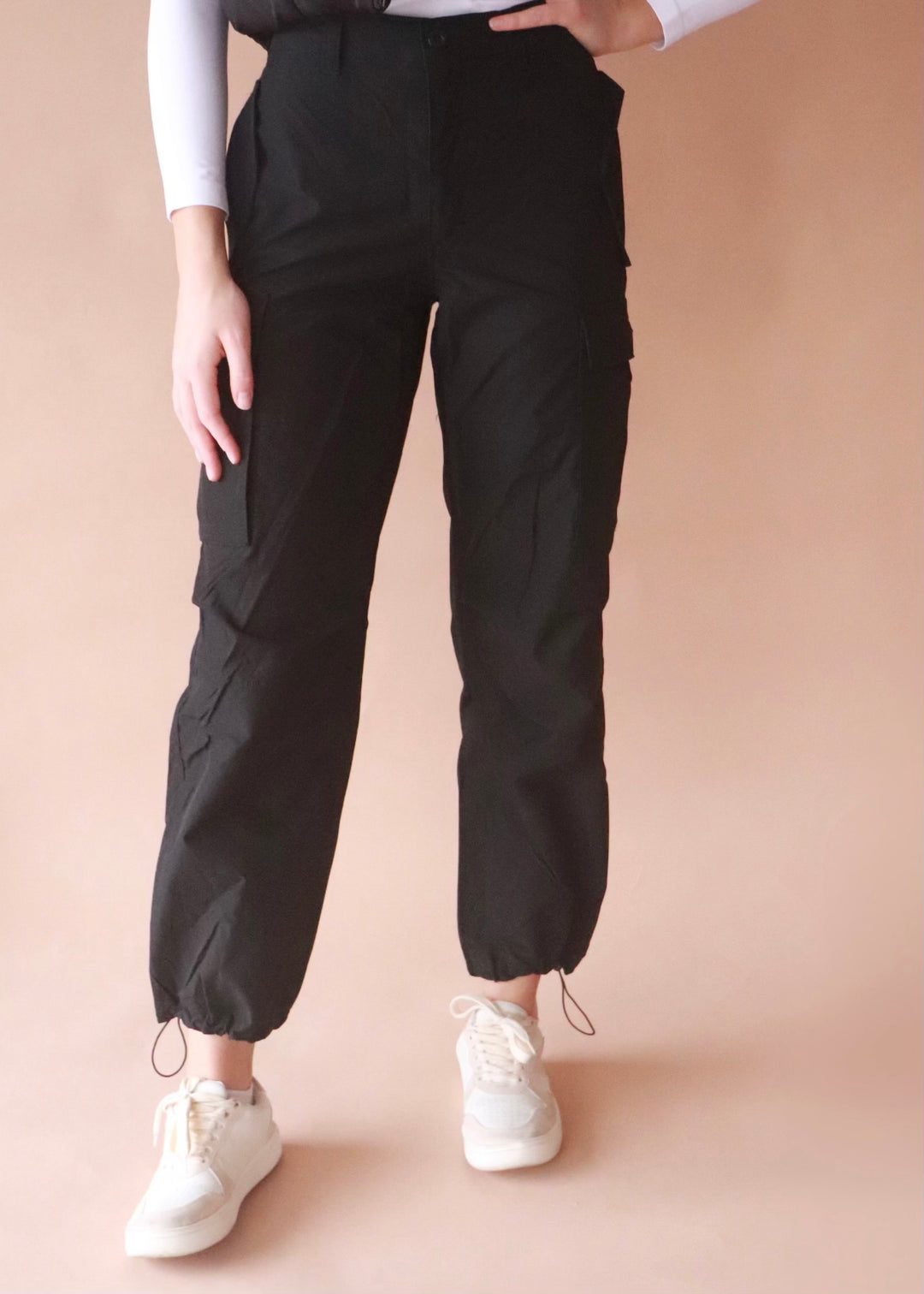 CLEARANCE FINAL SALE Cargo Pants With Elastic Waist Band