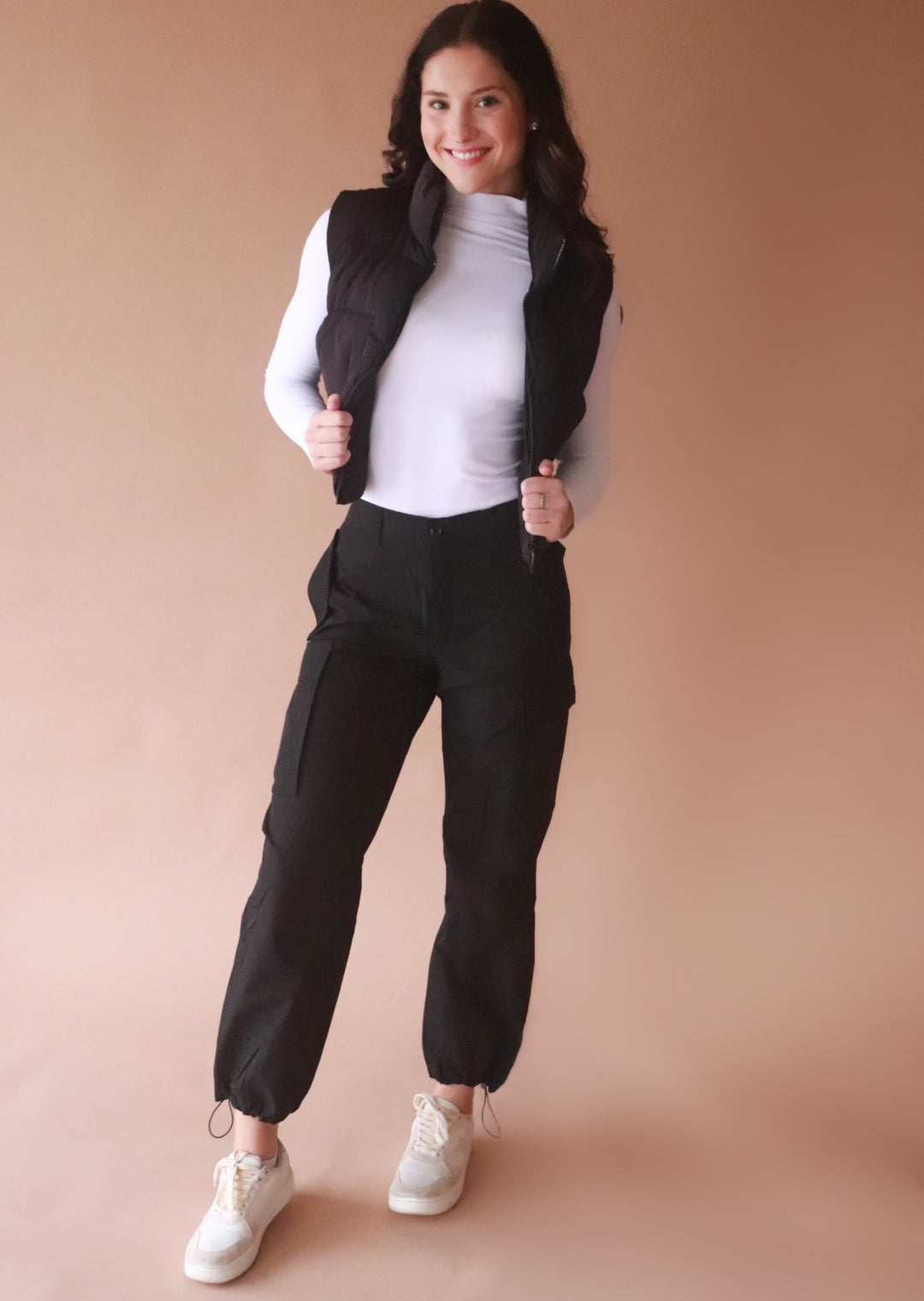 CLEARANCE FINAL SALE Cargo Pants With Elastic Waist Band