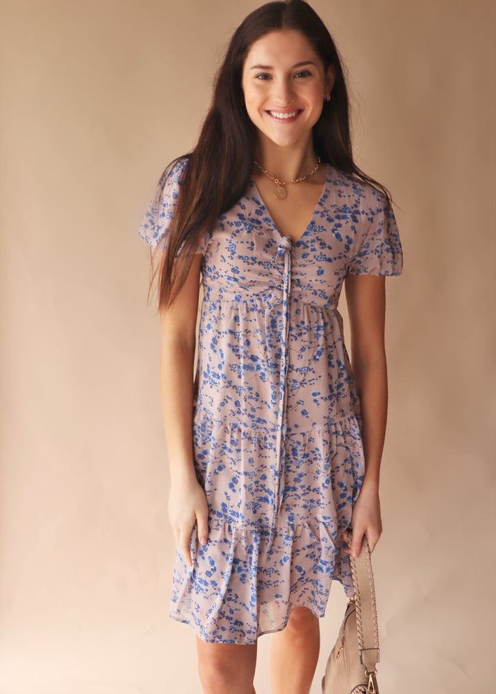 CLEARANCE FINAL SALE The Joan Dress in Wild Pansy