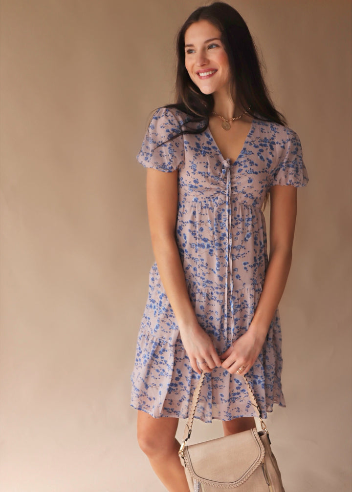 CLEARANCE FINAL SALE The Joan Dress in Wild Pansy