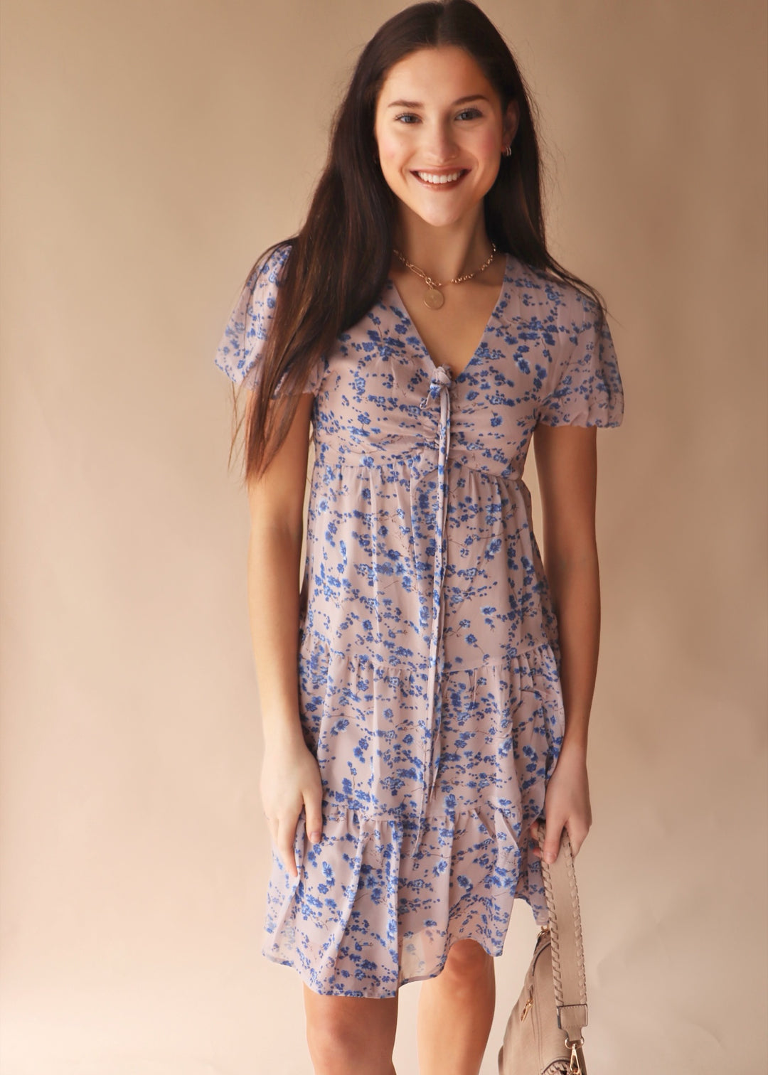 CLEARANCE FINAL SALE The Joan Dress in Wild Pansy