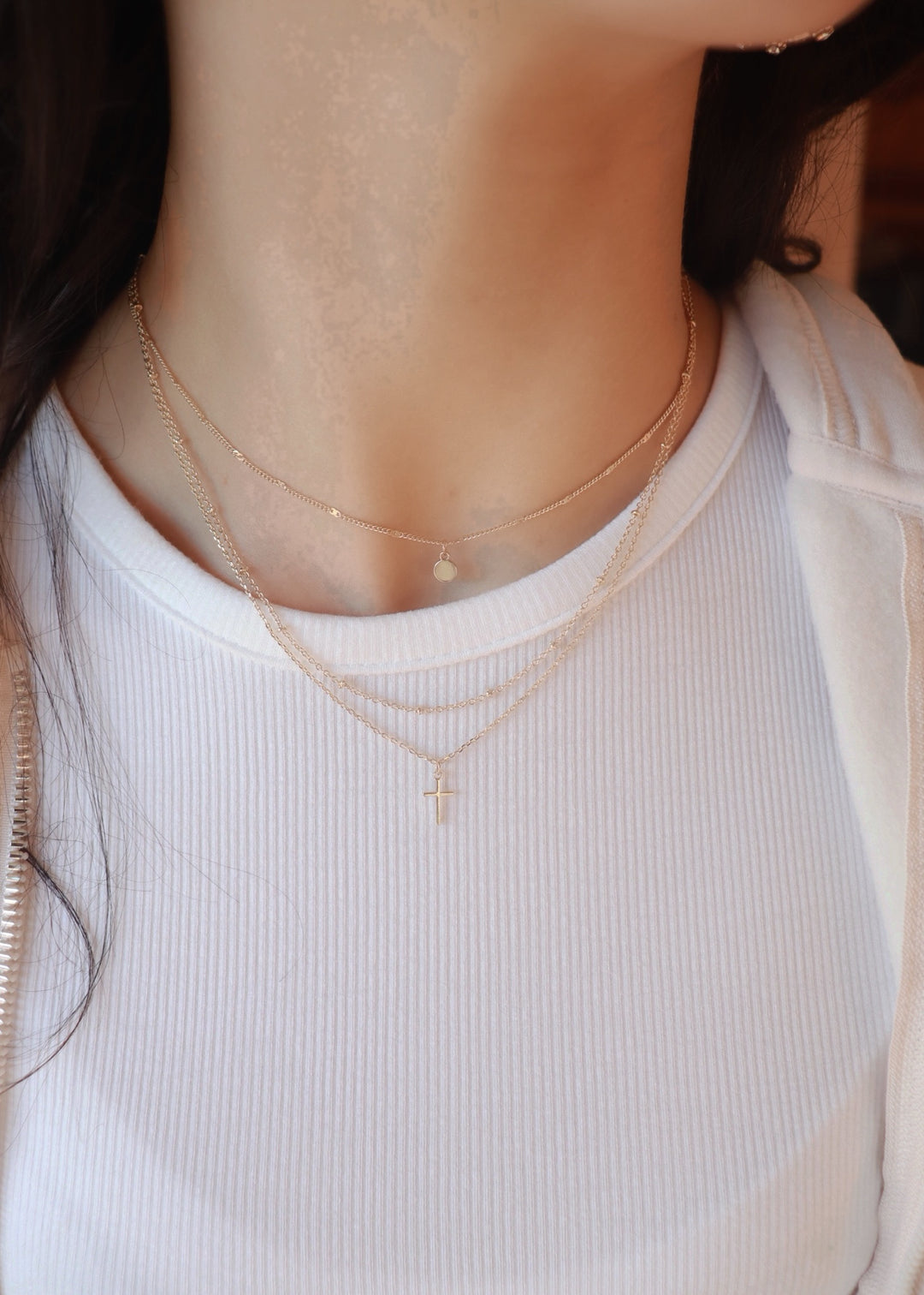 Heaven Sent Layered Cross Necklace