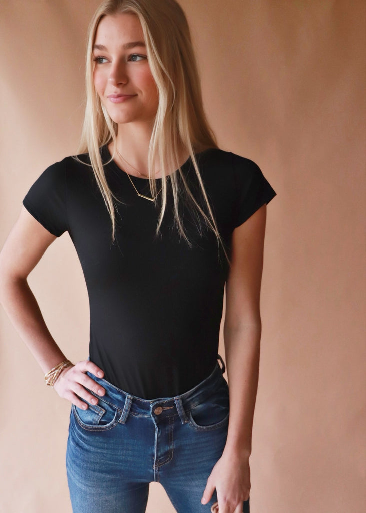 Easy Road Bodysuit in Black – Golden on Main Boutique