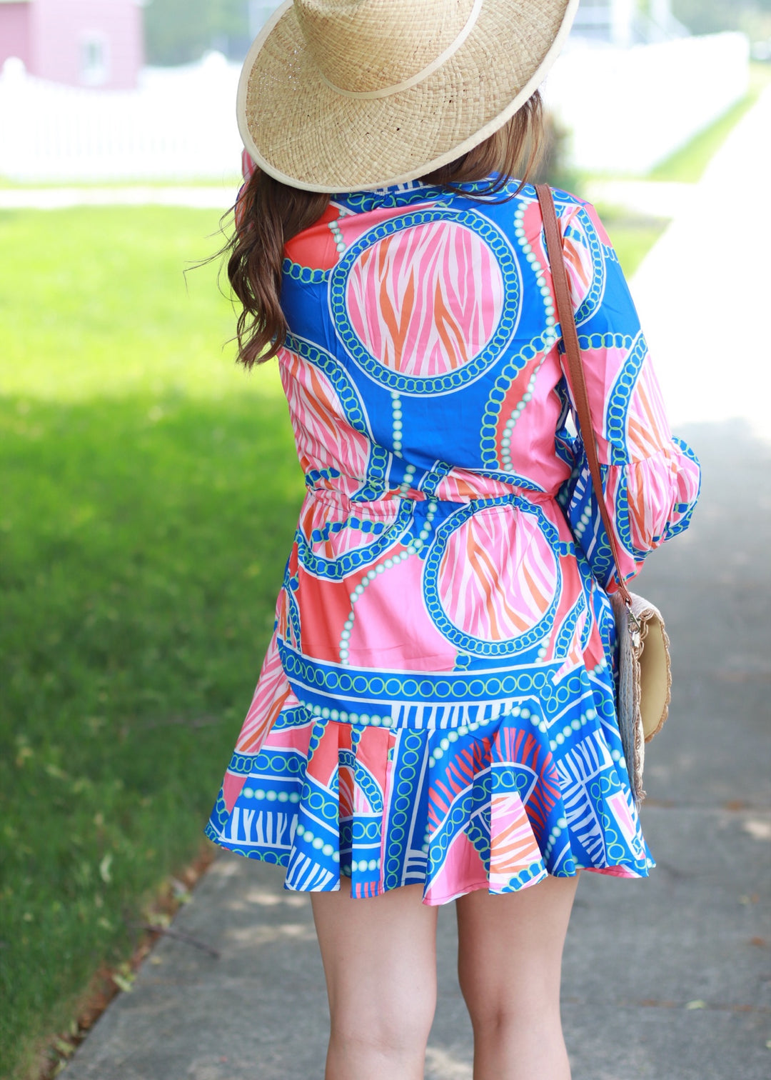 CLEARANCE FINAL SALE Take Me Away Blue Print Dress