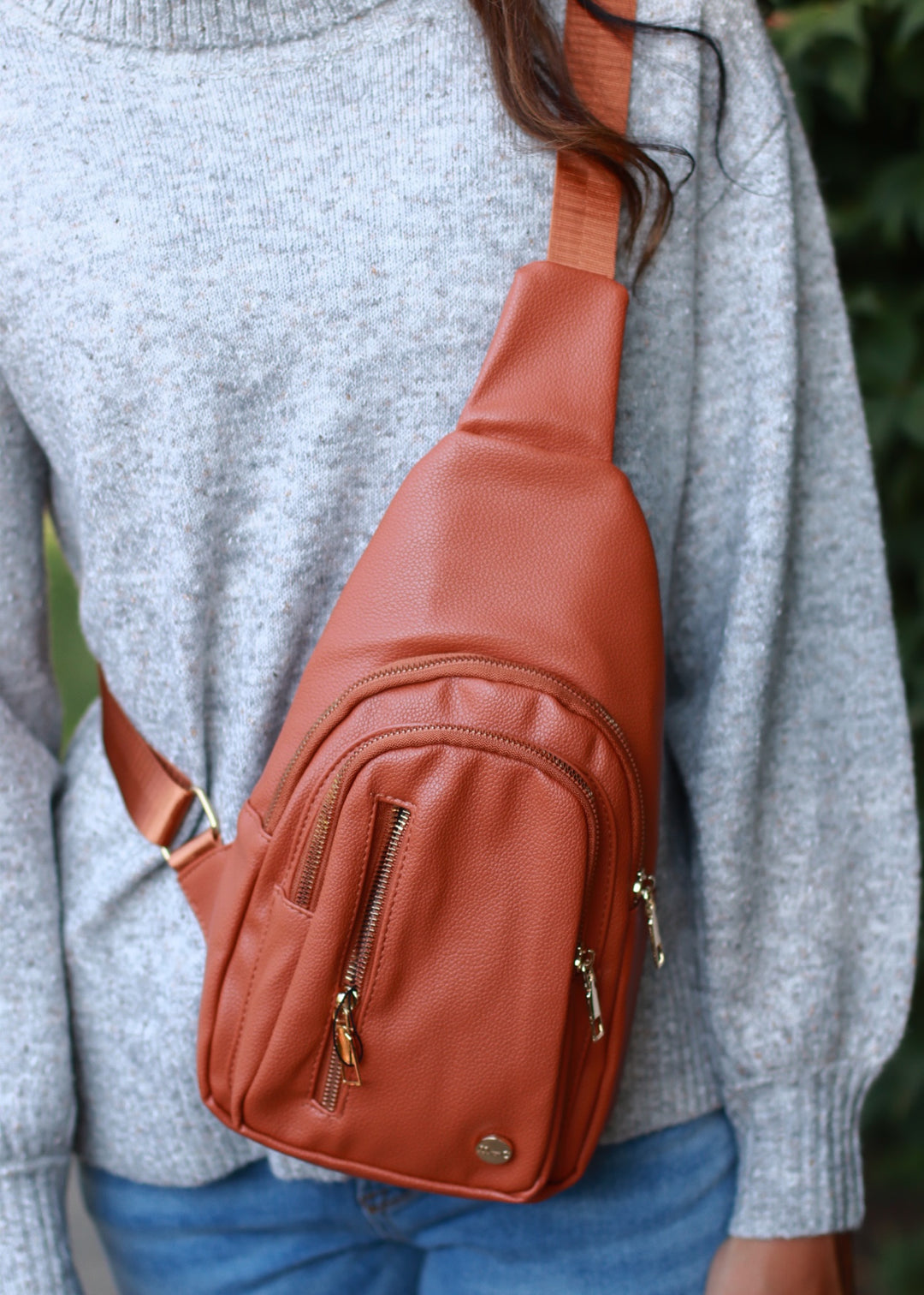 Camry Sling Crossbody - Cognac