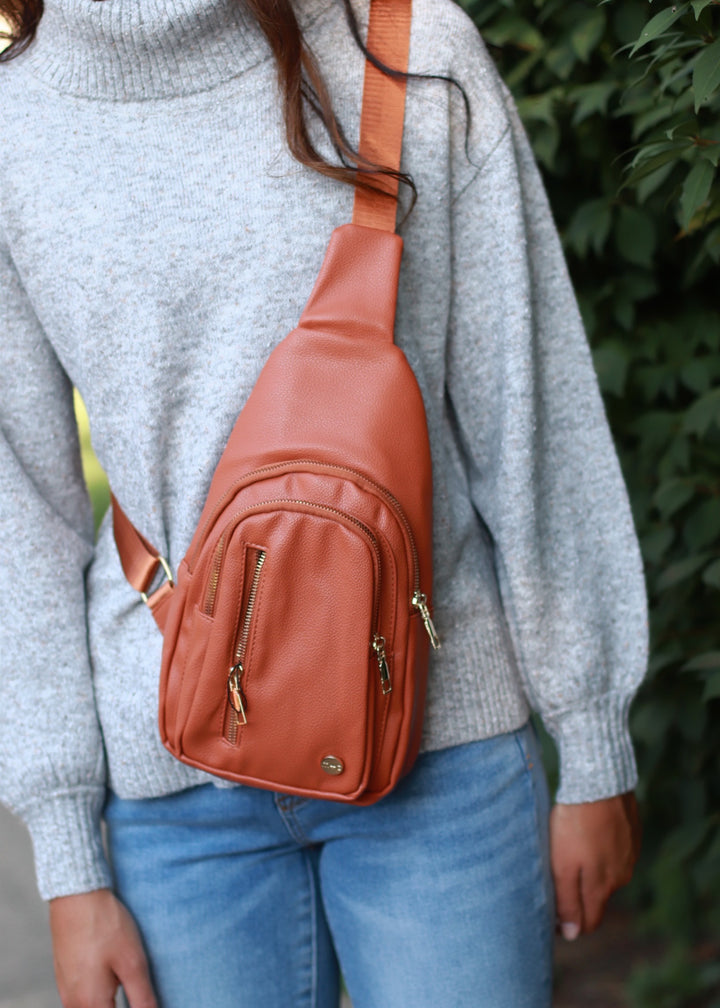 Camry Sling Crossbody - Cognac