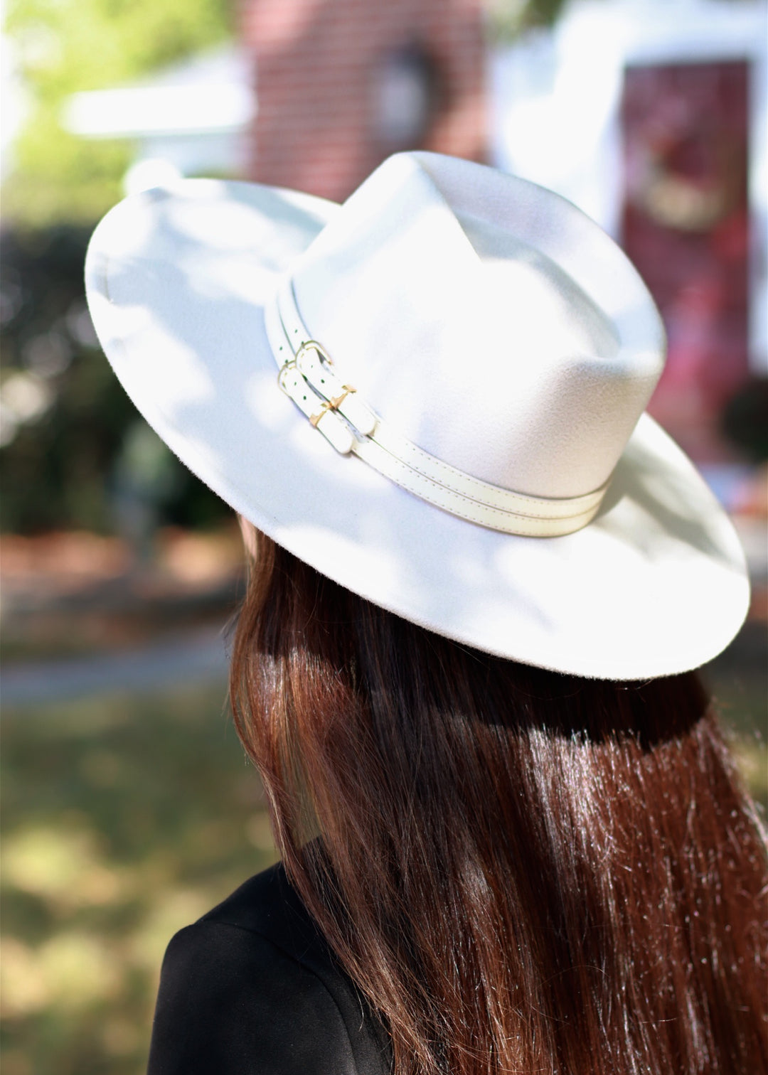 Double Belt Strap Fedora Fashion Hat