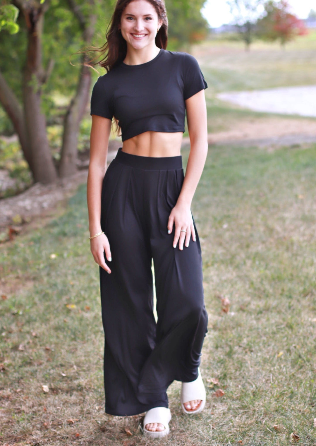 CLEARANCE FINAL SALE Night is Young Crop Top