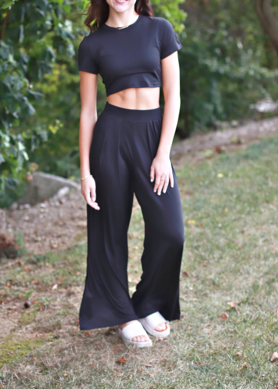 CLEARANCE FINAL SALE Night is Young Crop Top