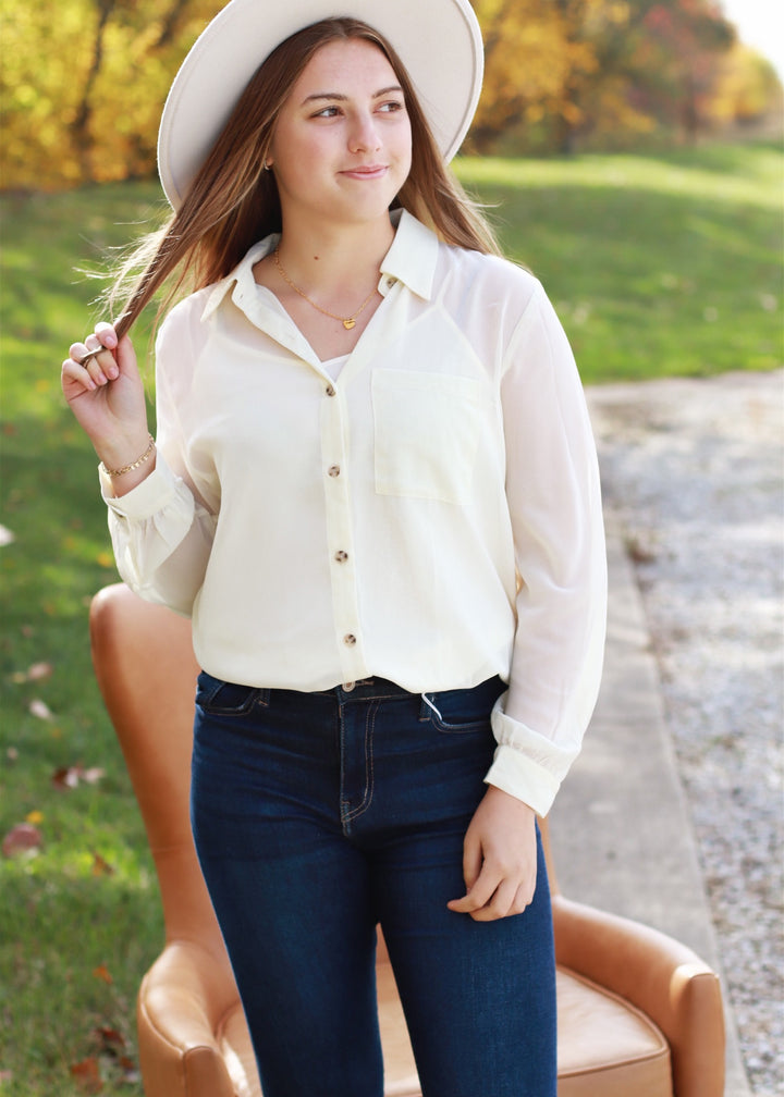 CLEARANCE FINAL SALE Frankie Button Down Top