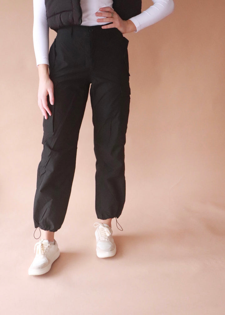 CLEARANCE FINAL SALE Cargo Pants With Elastic Waist Band