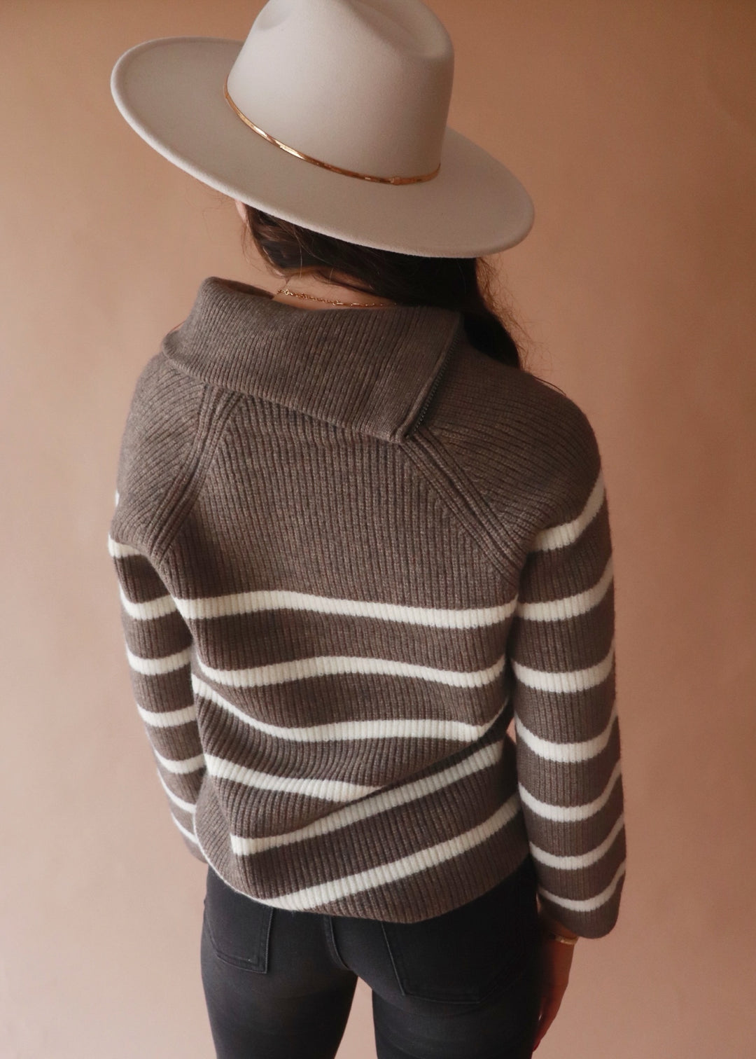 CLEARANCE FINAL SALE Cara High Collar Asymmetrical Sweater