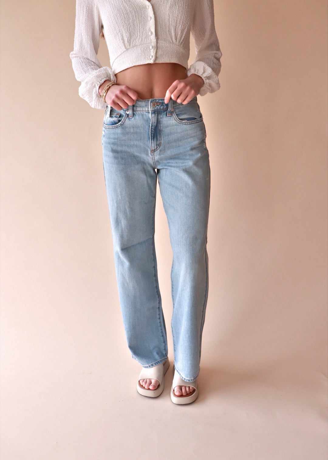 CLEARANCE FINAL SALE April High Rise Wide Leg Denim Jeans