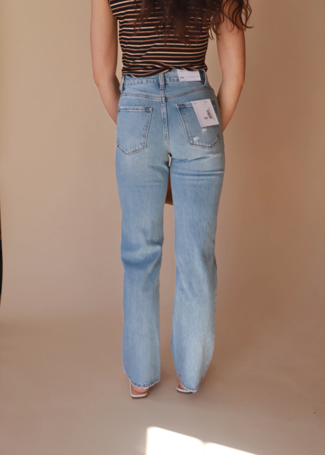 Satisfying Super High Rise Straight Denim Jeans