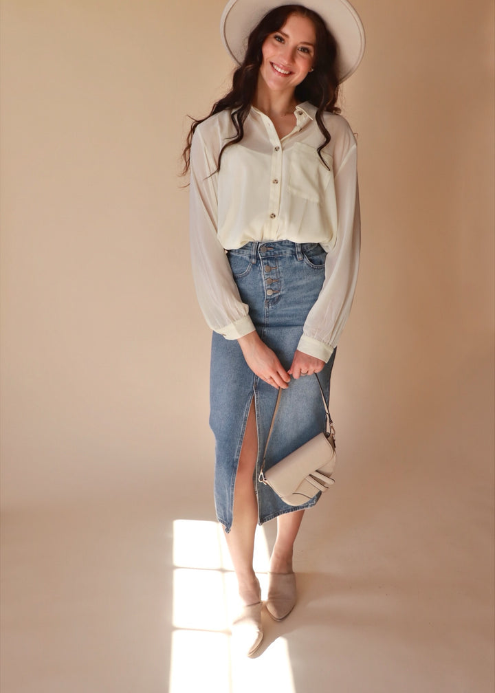CLEARANCE FINAL SALE Frankie Button Down Top