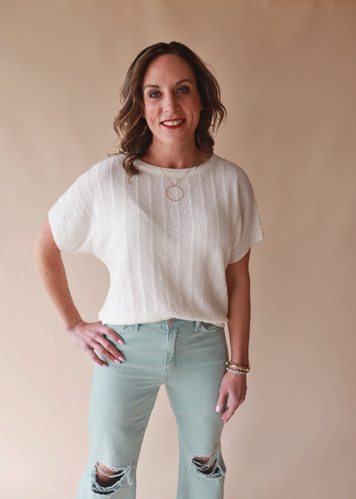 CLEARANCE FINAL SALE Everly Textured Knit Top