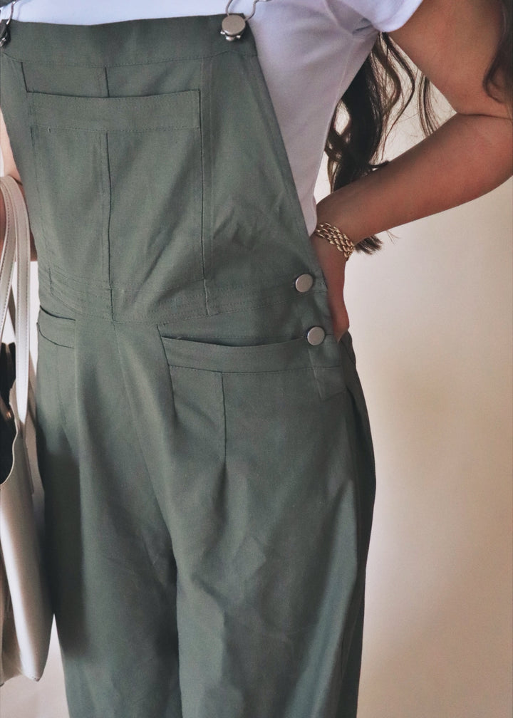 Cargo Drawstring Overalls