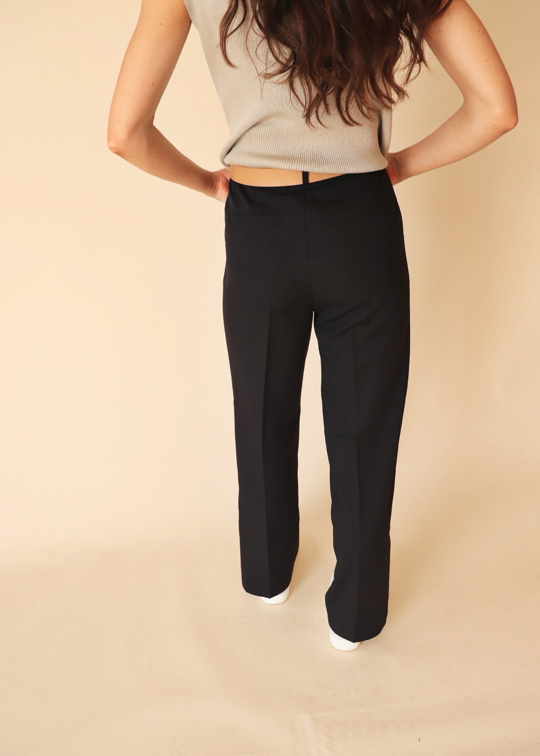 CLEARANCE FINAL SALE  Freya High Wasited Dress Slacks in Black