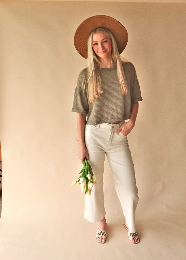 Manda Wide Leg Pants in Sand