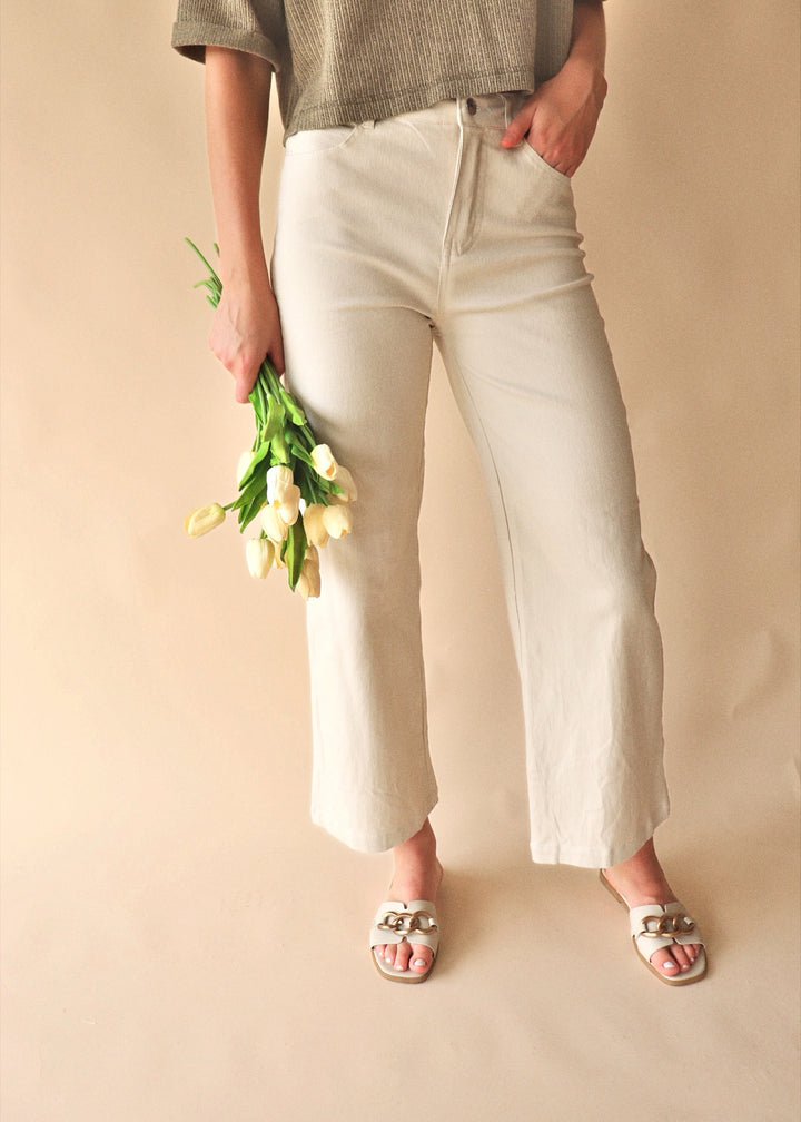 Manda Wide Leg Pants in Sand