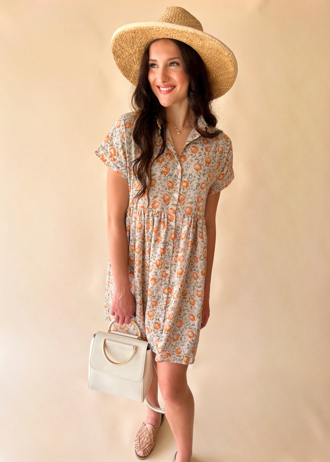 CLEARANCE FINAL SALEThe Heidi Dress in Apricot Nectar