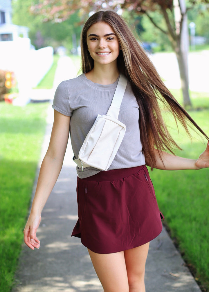 CLEARANCE FINAL SALE Ultimate Athletic Skort in Burgundy