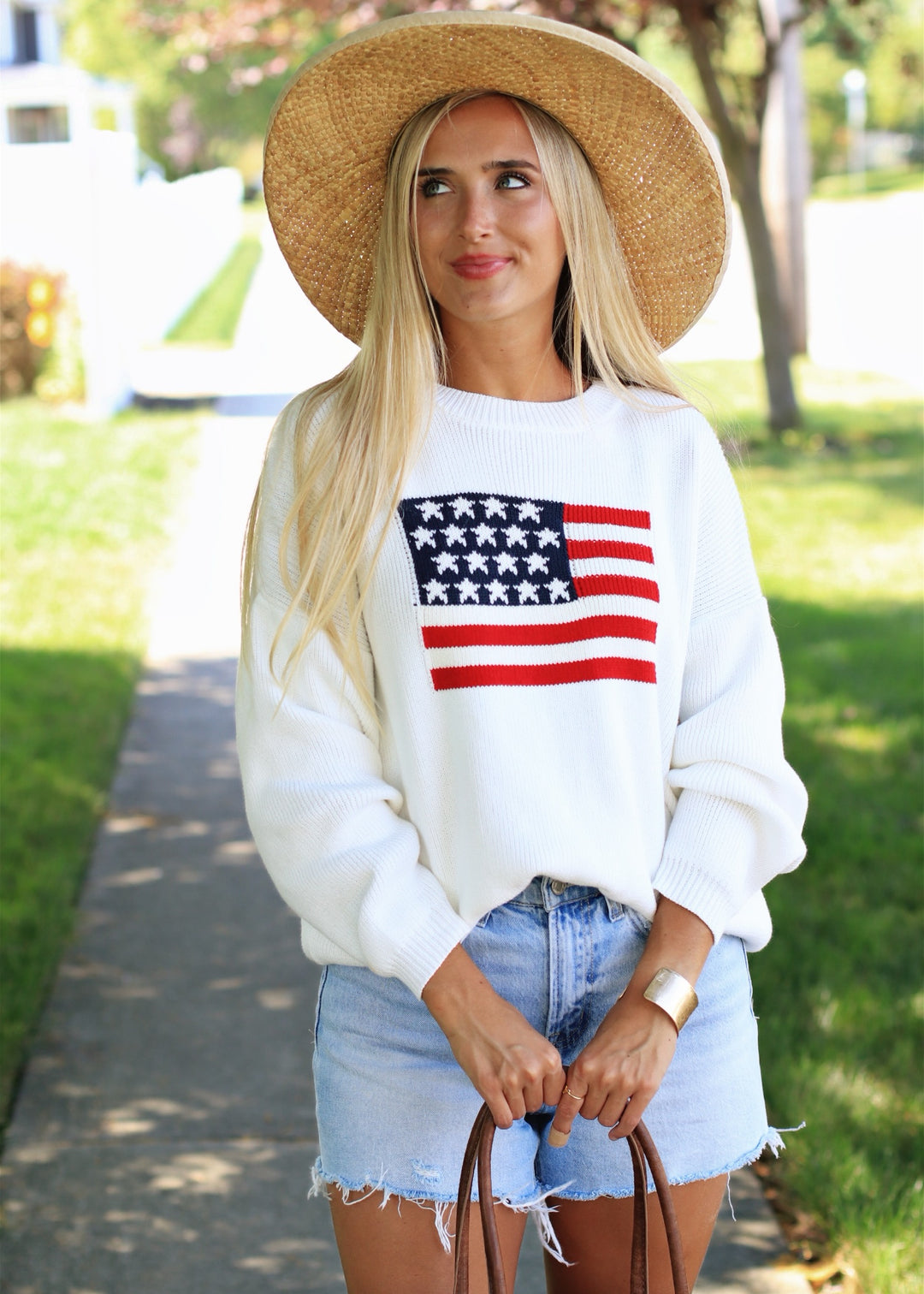 CLEARANCE FINAL SALE USA Flag Sweater