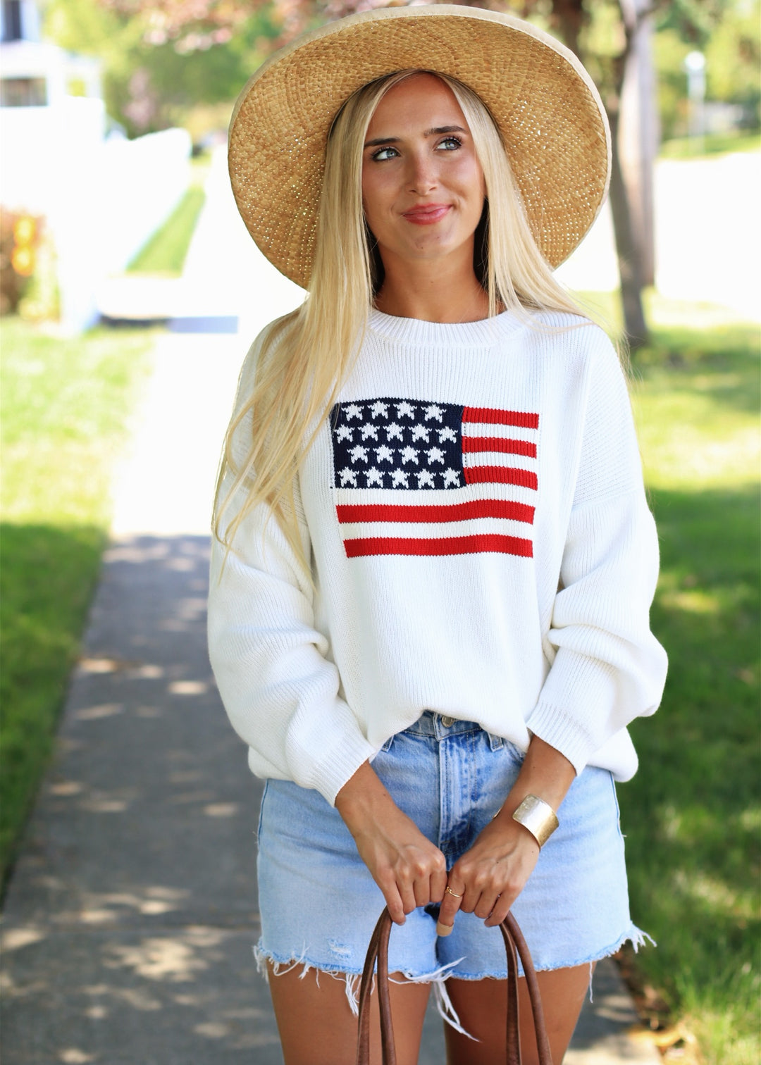 CLEARANCE FINAL SALE USA Flag Sweater