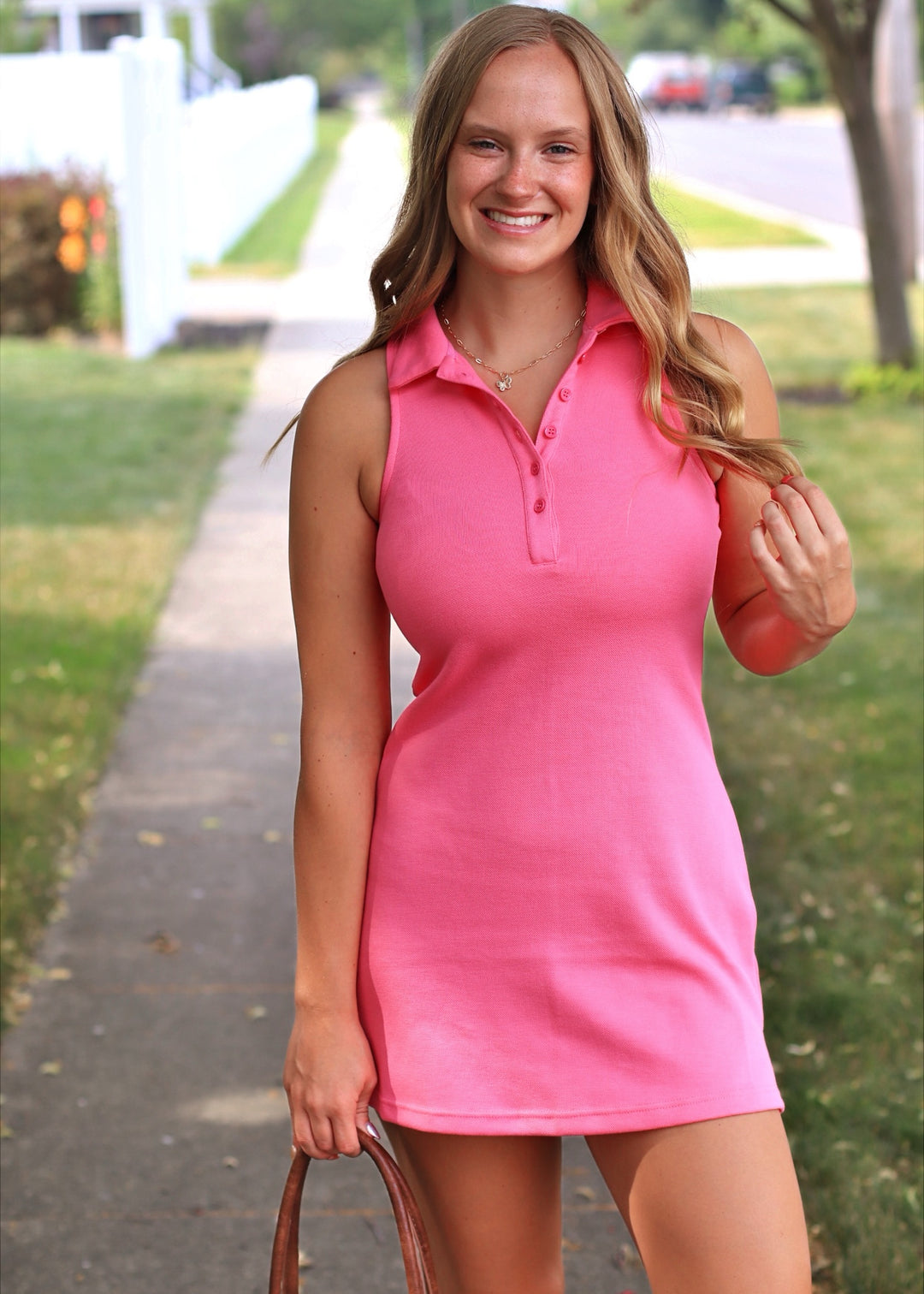 CLEARANCE FINAL SALE Pink Court Tennis Dress