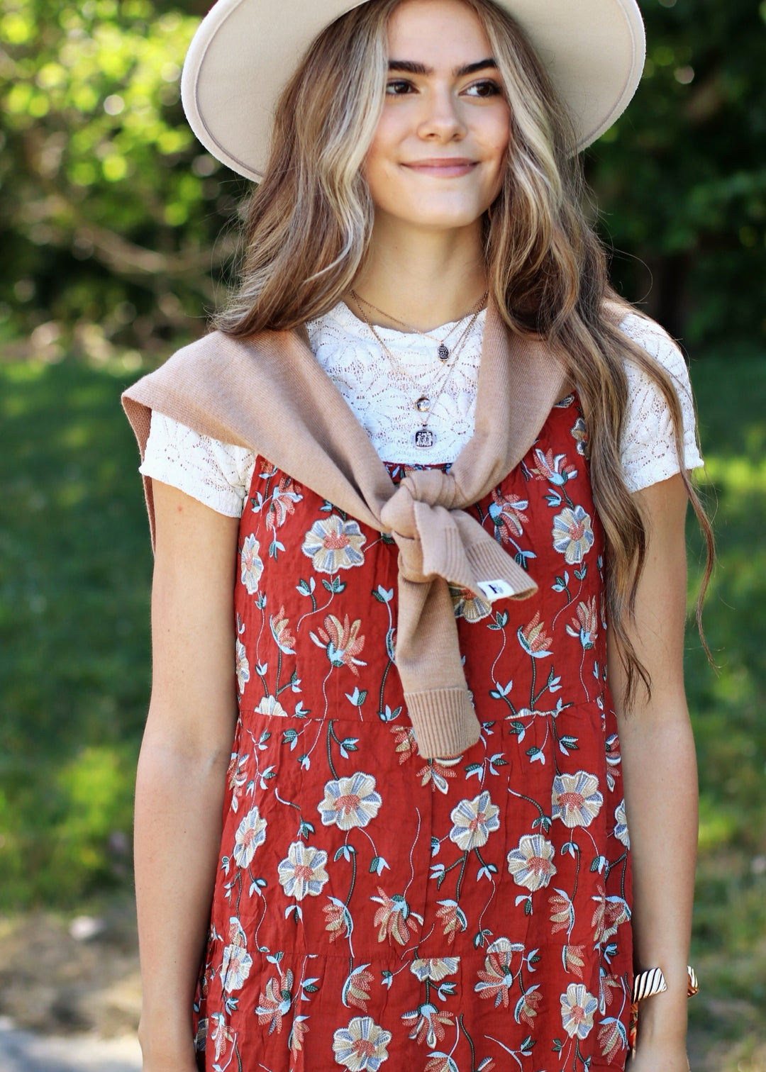 CLEARANCE FINAL SALE  The Maddie Dress in Embedded Petals