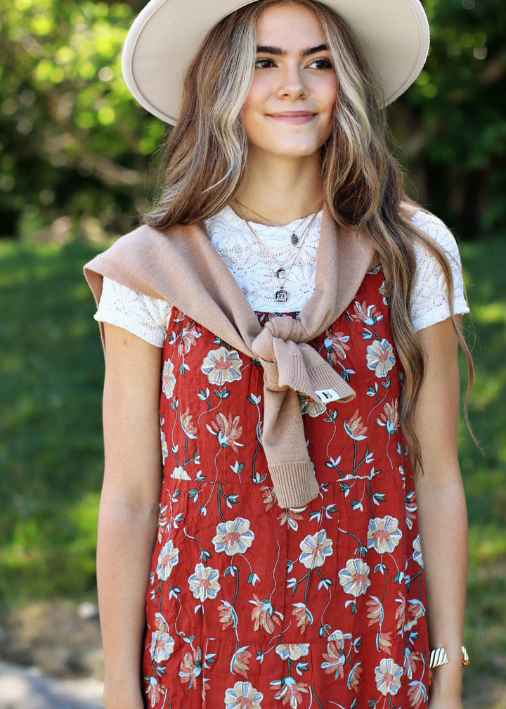 CLEARANCE FINAL SALE  The Maddie Dress in Embedded Petals