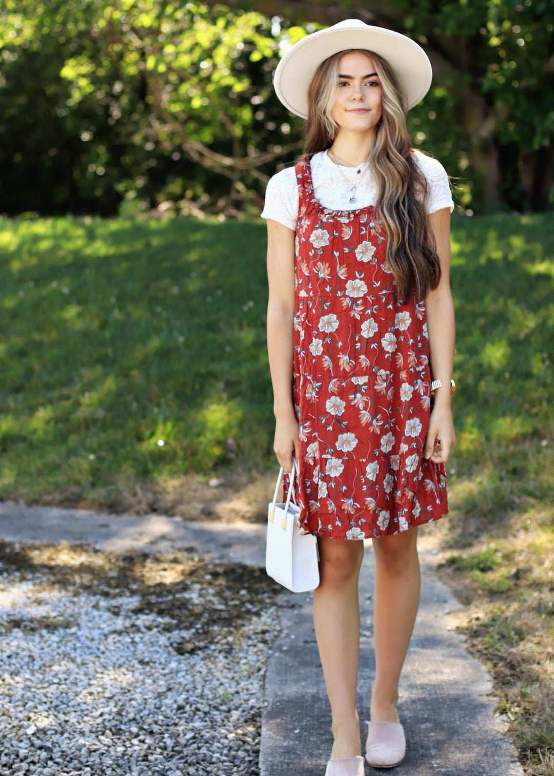 CLEARANCE FINAL SALE  The Maddie Dress in Embedded Petals